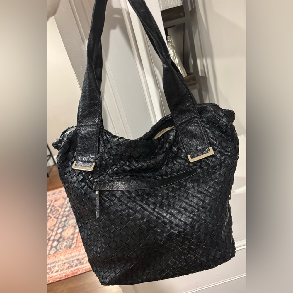 Elliott Lucca Woven Leather Handbag